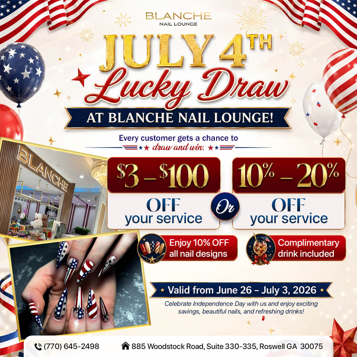 ✨ Blanche Nail Lounge - Promotion ✨